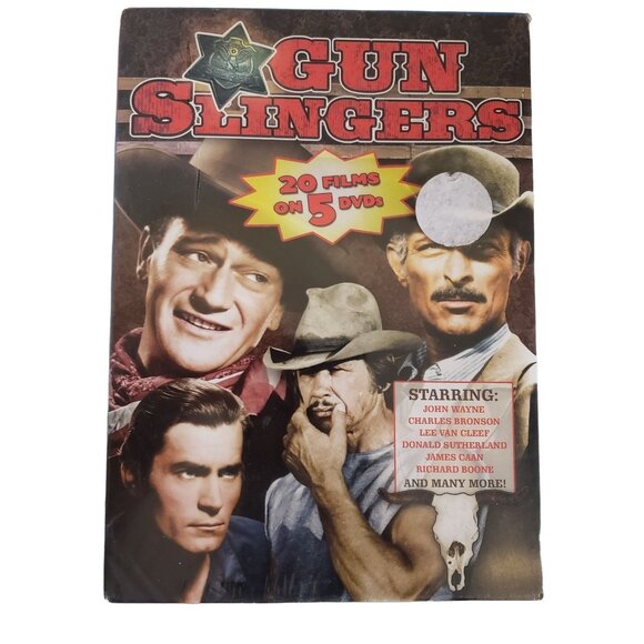 Gun Slingers DVD Collection 20 Films 5 DVD Set John Wayne Charles Bronson NEW - Picture 1 of 5